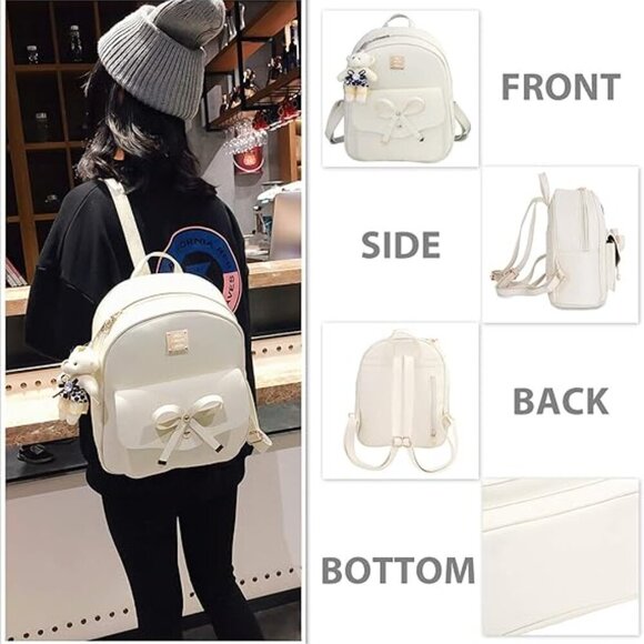 3-PCS Small Backpack Purse main image 6
